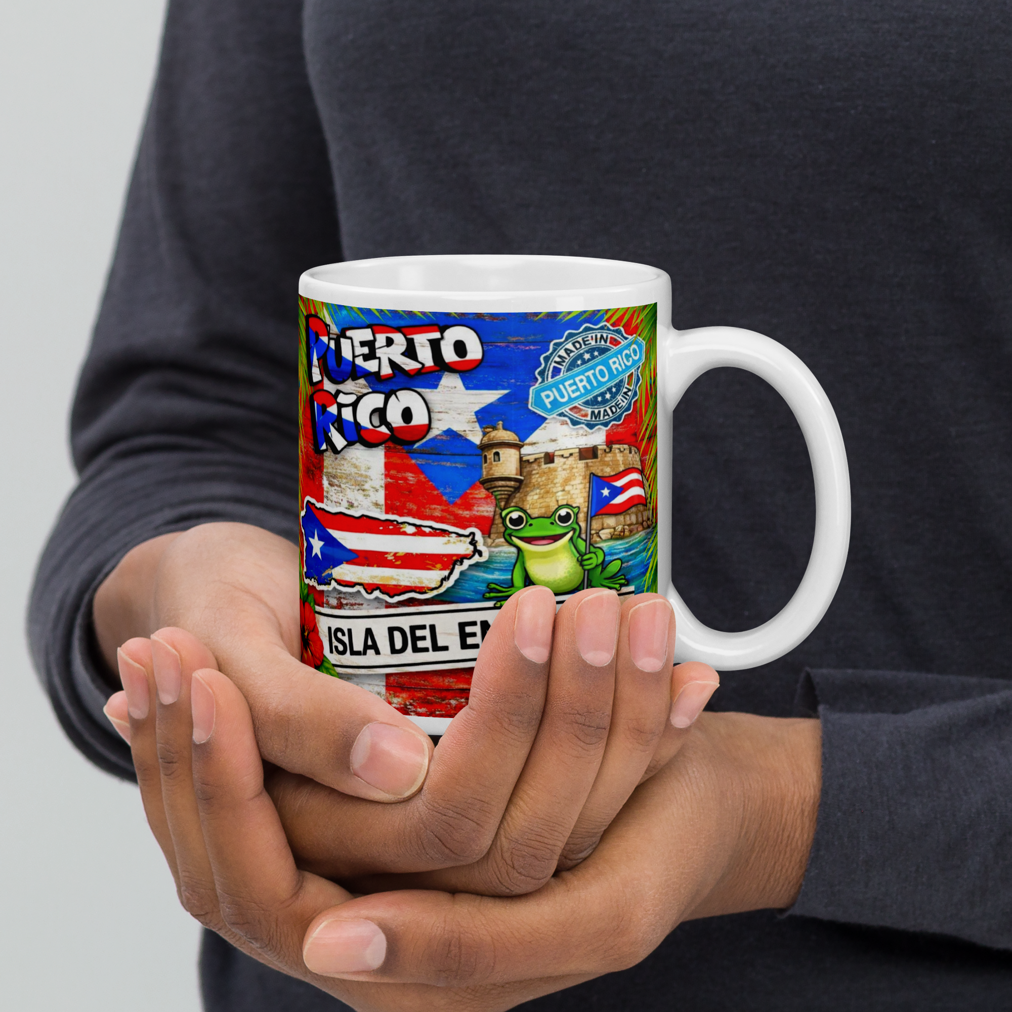 Puerto Rico 11oz Coffee Mug – Isla Del Encanto Coquí Design