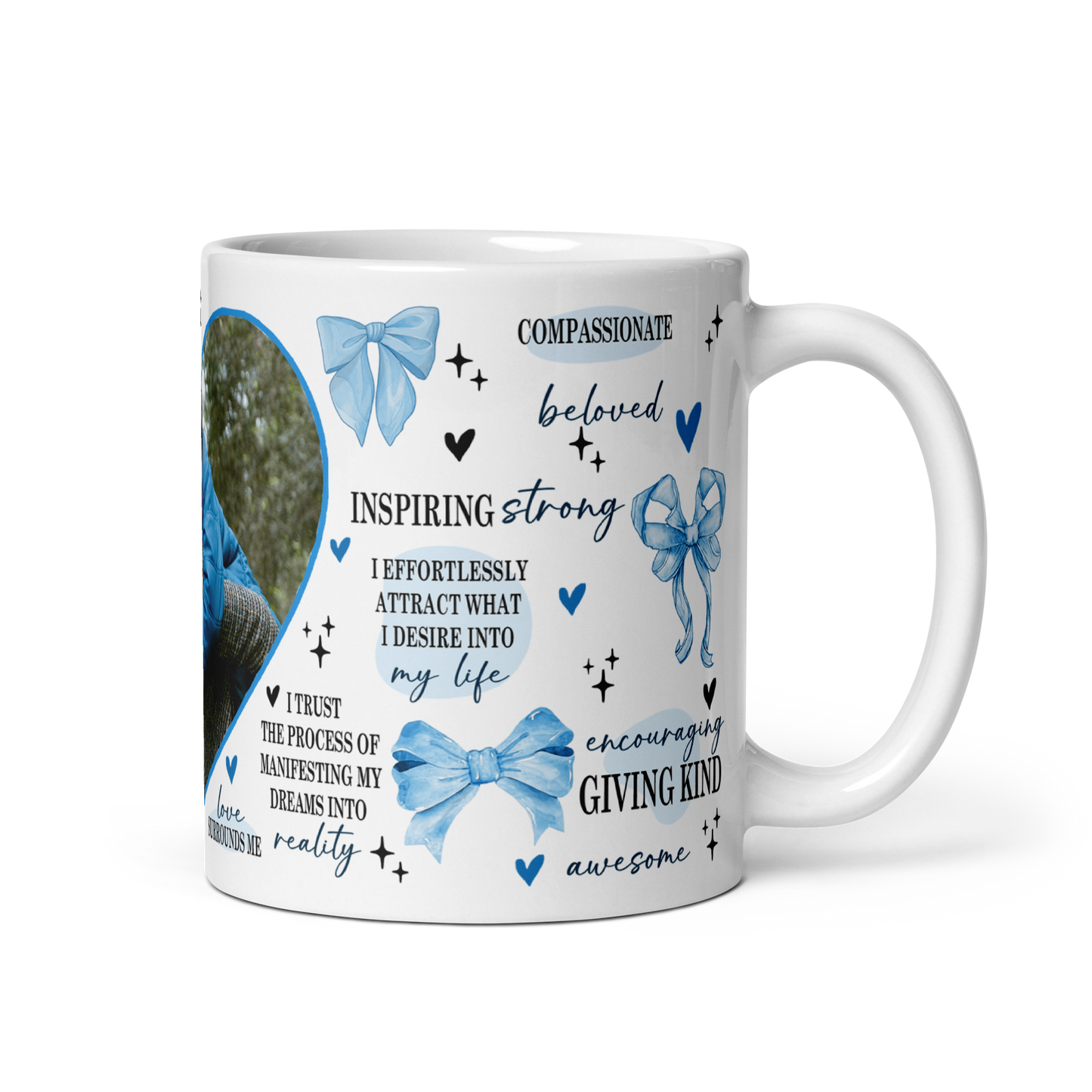 Custom Heart Photo Mug for Mom – Personalized Picture Coffee Cup Gift – Mother’s Day, Birthday, Meaningful Keepsake Gift