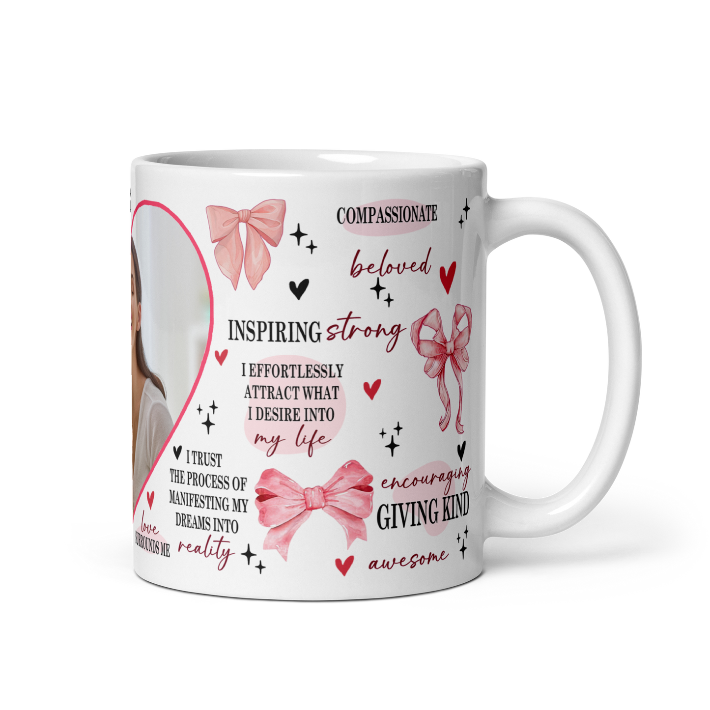 Custom Heart Photo Mug for Mom – Personalized Picture Coffee Cup Gift – Mother’s Day, Birthday, Meaningful Keepsake Gift