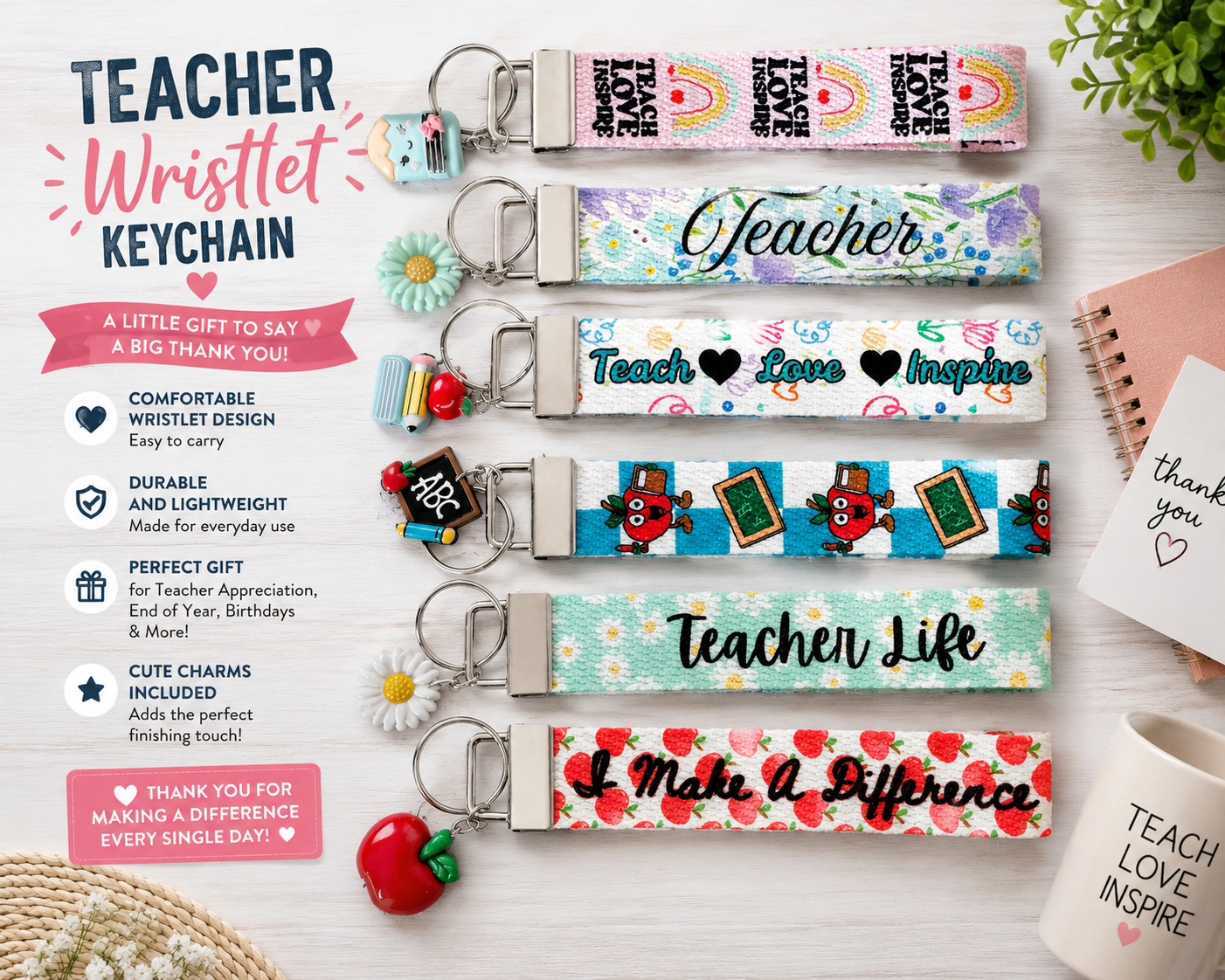Teacher Wristlet Keychain – The Perfect Gift for Teachers