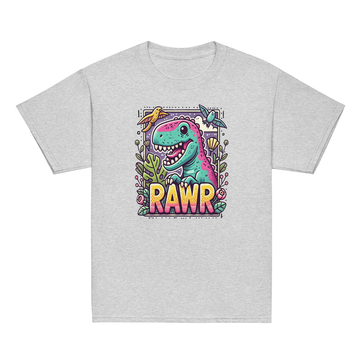 RAWR Dinosaur Kids T-Shirt | Cute Kids Dino Graphic Tee