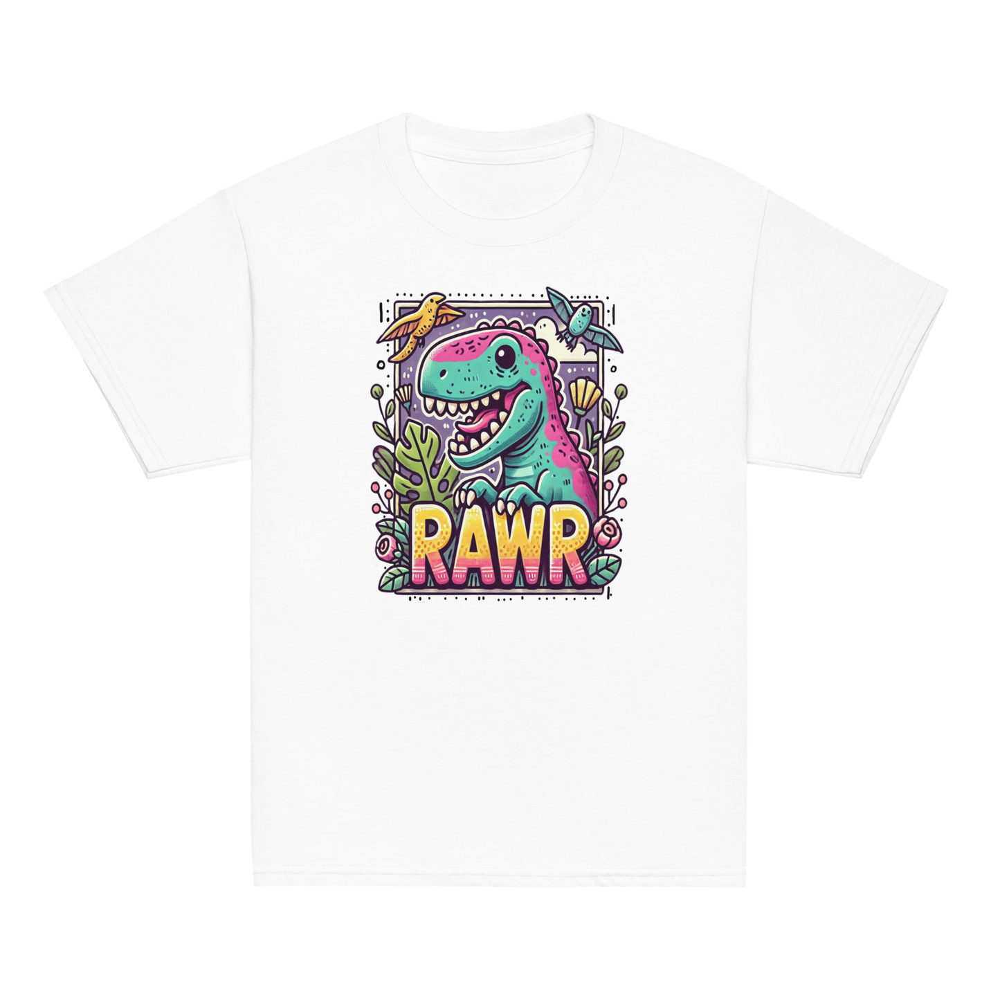 RAWR Dinosaur Kids T-Shirt | Cute Kids Dino Graphic Tee